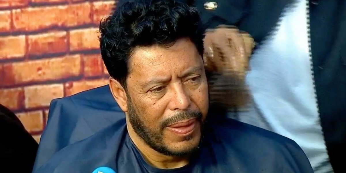 Captura de pantalla de Win Sports El nuevo corte de cabello de René Higuita.