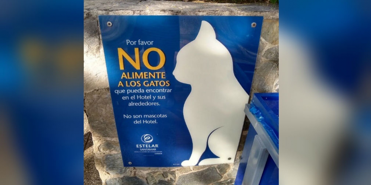 Twitter Aviso que ha generado controversia en el Hotel Estelar Santamar.