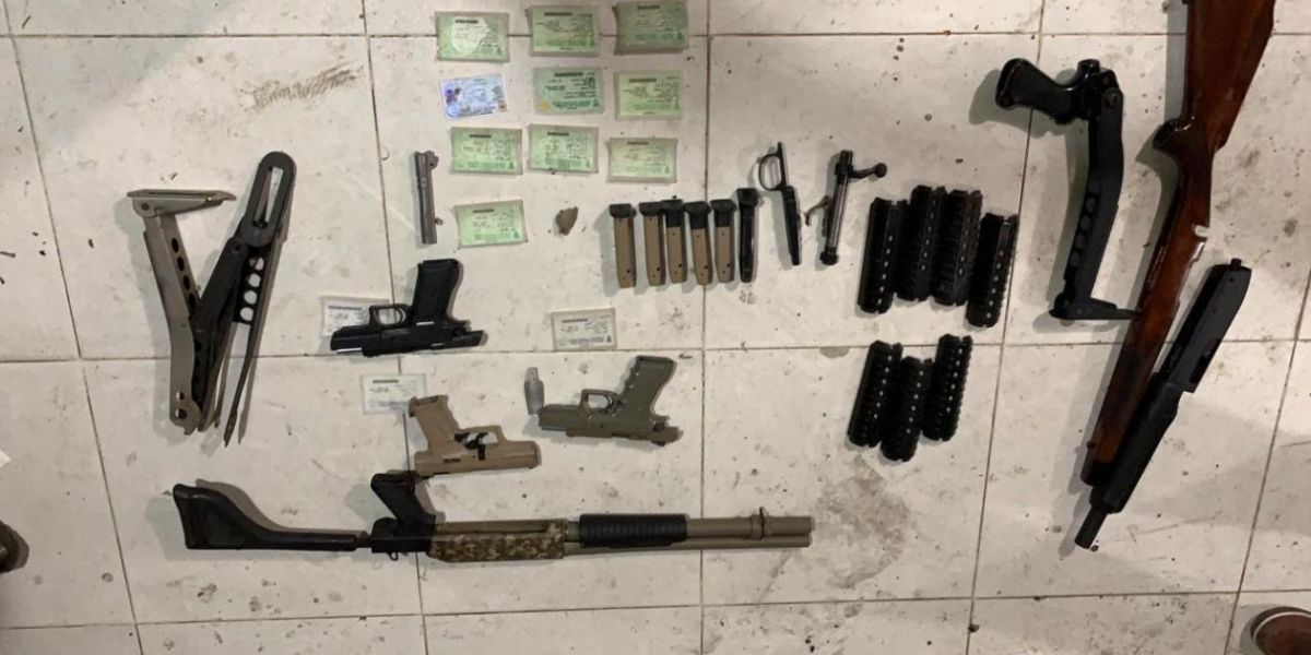 Policía Las armas eran traídas de los Estados Unidos para las bandas criminales.