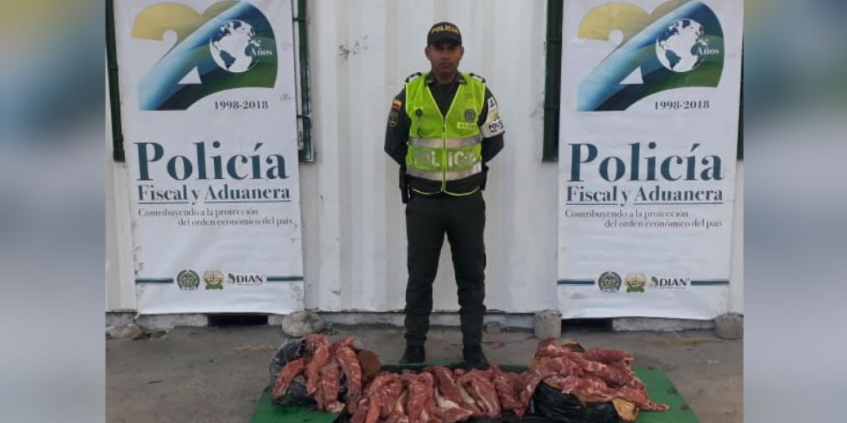 Policía Metropolitana de Santa Marta Incautación de la carne
