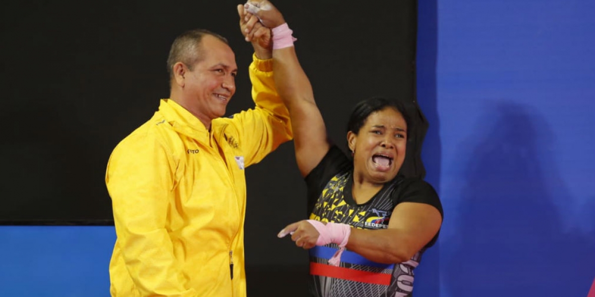 Mercedes Pérez, emocionada tras su título panamericano en Lima.