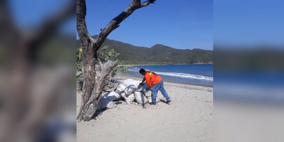 Limpieza en playa de Neguanje