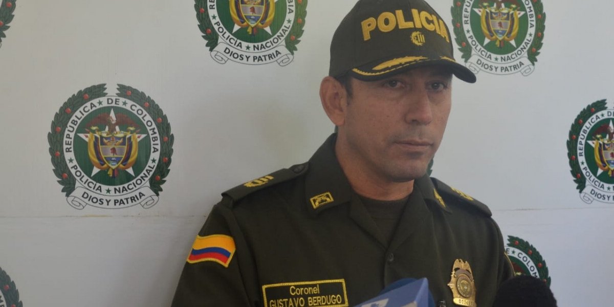 Óscar Mejía - seguimiento.co El comandante de la Policía Metropolitana de Santa Marta, coronel Gustavo Berdugo.