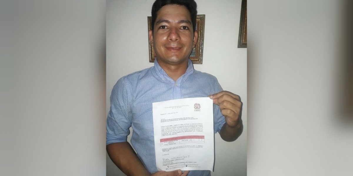 Cortesía Ronald Andrés Patino Fontalvo aspira a la Alcaldía de Fundación.