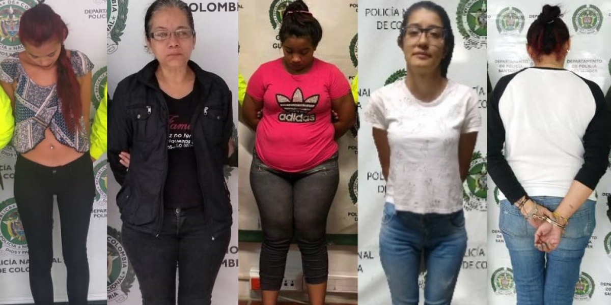 Policía Nacional Las mujeres fueron capturadas en distintas ciudades del país.
