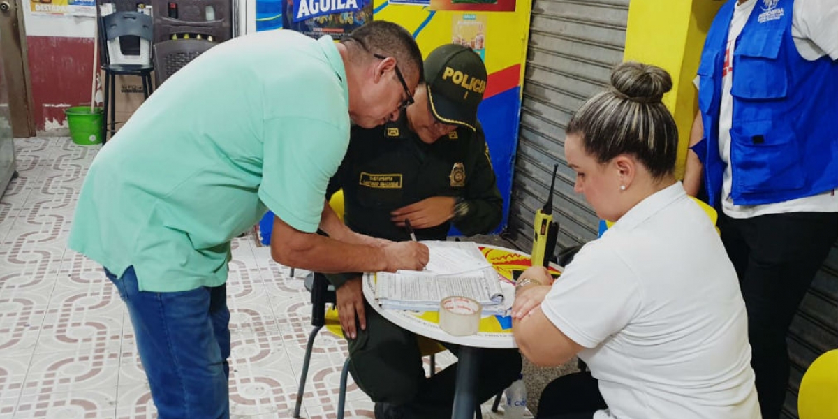 Caravana de Seguridad realizada en la noche del sábado.