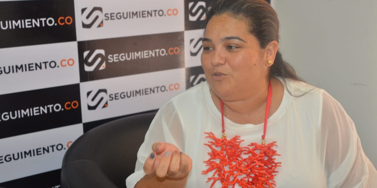 Óscar Mejía - seguimiento.co Priscila Zúñiga, coordinadora programática de la campaña del 'Mello' Cotes.