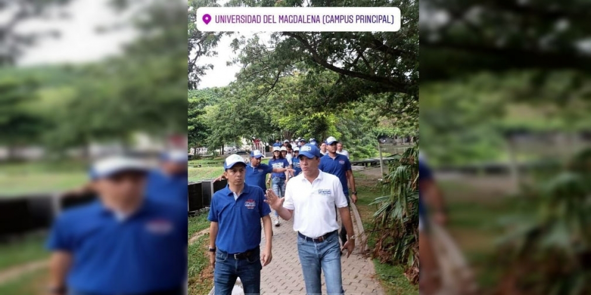 Archivo El candidato Juan Carlos Palacio dentro de la Unimagdalena
