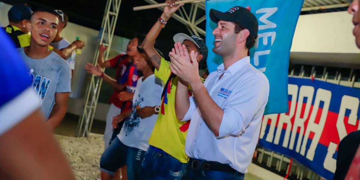 Cortesia Integrantes de 'La Garra Samaria Norte' manifiestan su apoyo al Mello Cotes