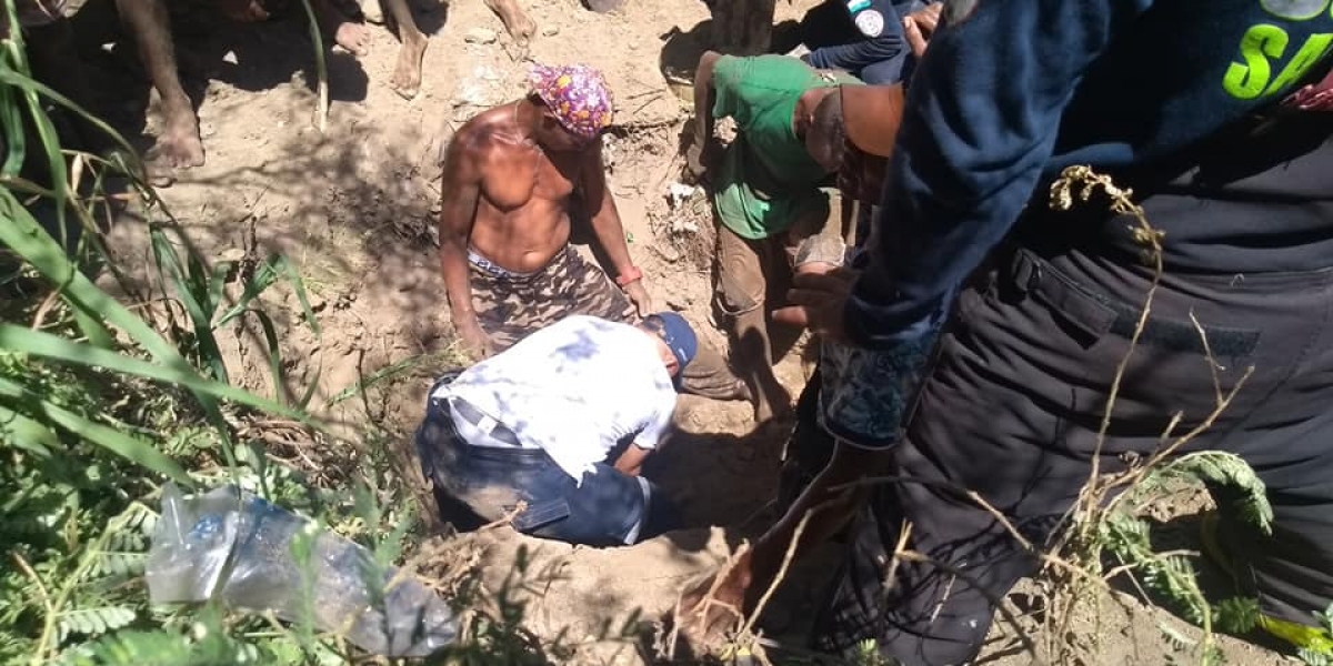 Omar Ospino Pérez voluntarios de los organismos de socorro y la comunidad lo rescataron.