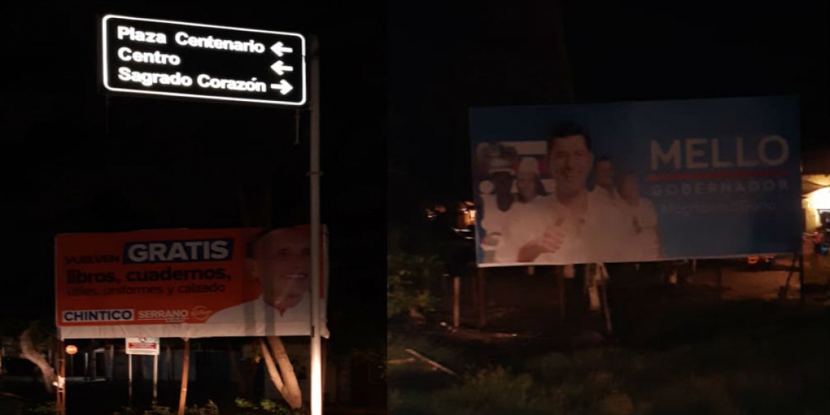 Cortesía Vallas también retiradas por la concesión Ruta del Sol ll.