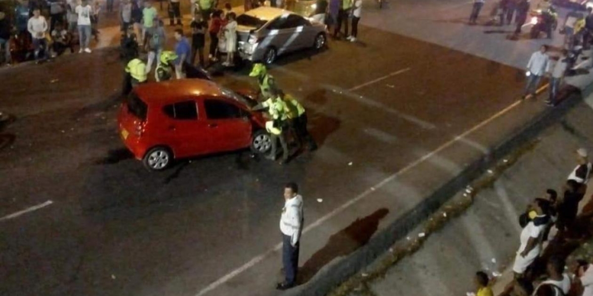 Zona Cero El vehículo inmovilizado.