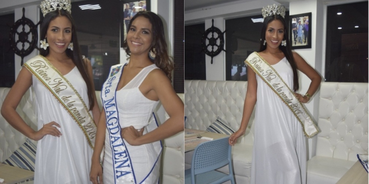 Cortesía La Reina Nacional de la Panela, Angélica Castiblanco y la representante del departamento del Magdalena, Karen Gutiérrez,