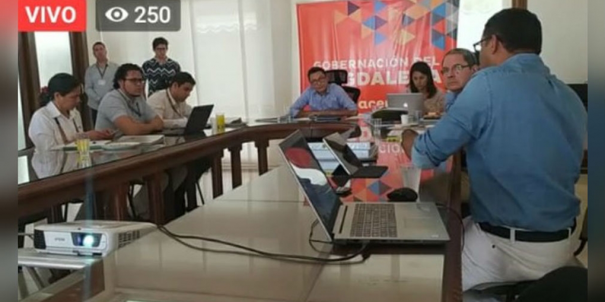 Captura de pantalla En estos momentos se desarrolla la asamblea de Aguas del Magdalena en las instalaciones de la Gobernación del Magdalena.
