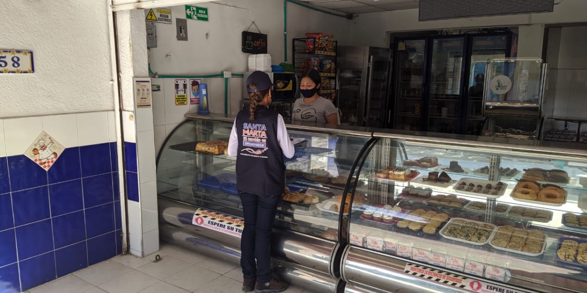Cortesía Censo en los establecimientos comerciales de Santa Marta.