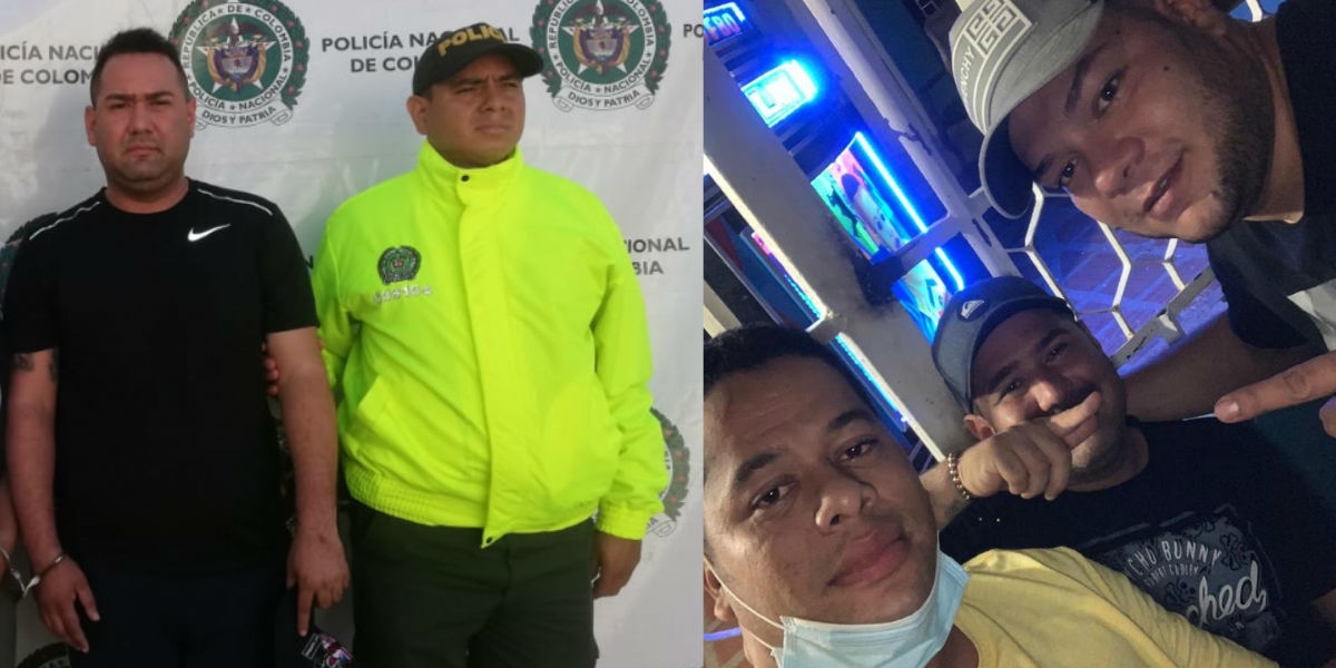 Alias 'Bejuco' al momento de su captura y en compañía de los hombres asesinados el jueves en la noche.