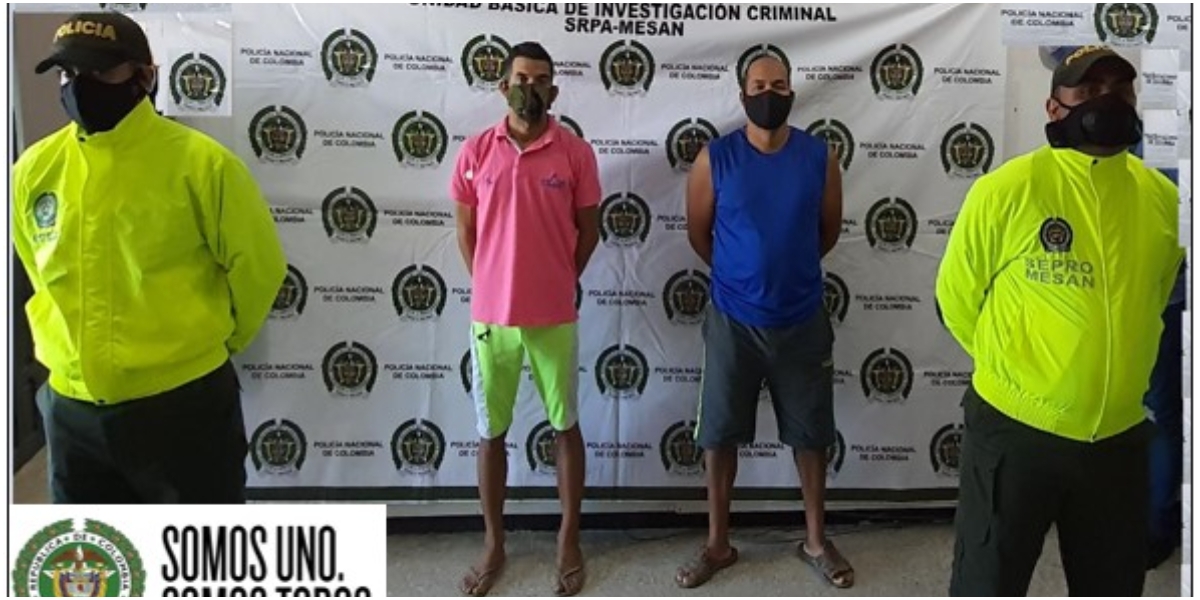 Policía Metropolitana como Mario de Jesús González Ahumada y Raynel José Falcón Campos.