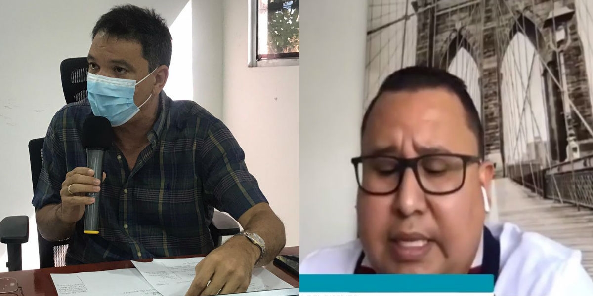 Seguimiento.co Juan Carlos Palacio y Jhonatan Nieto, secretario de Infraestructura.