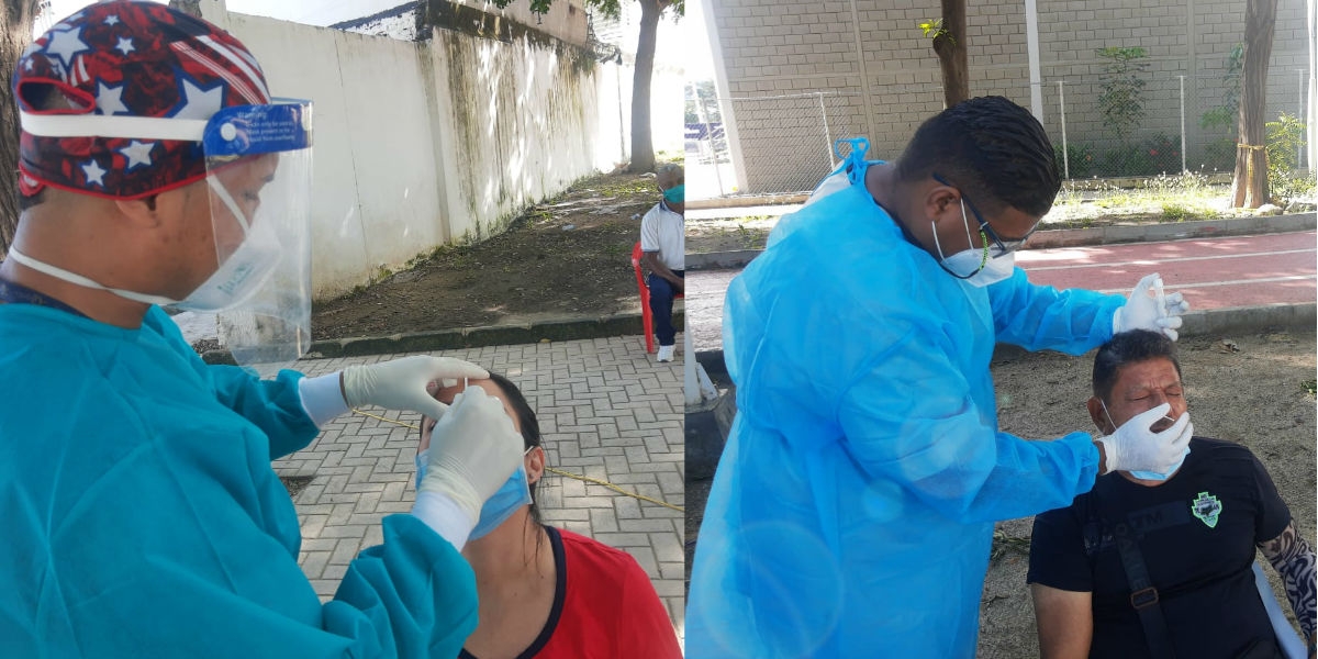Alcaldía de Santa Marta Toma de muestras en la Unidad Deportiva Bolivariana.