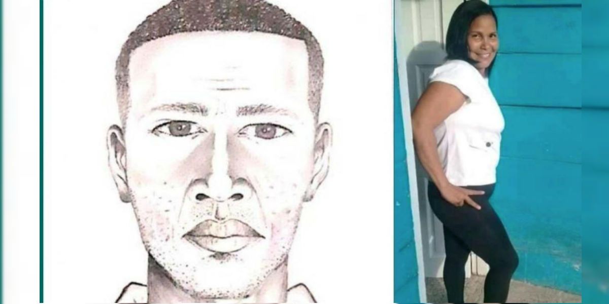 Retrato hablado del presunto asesino. cortesía