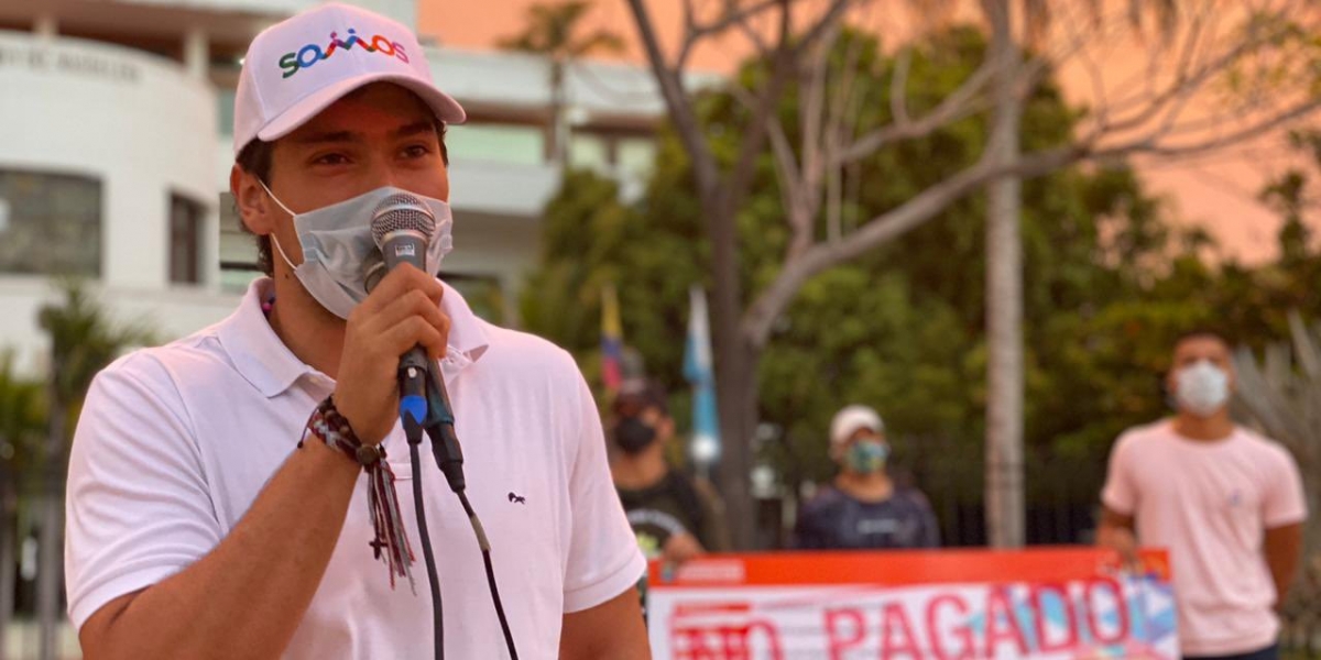 Estudiantes de la Unimagdalena protestaron ayer para presionar el giro de la matrícula cero.