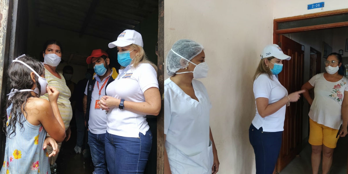 Alcaldía de Santa Marta Visita de la alcaldesa Virna Johnson a la zona afectada.