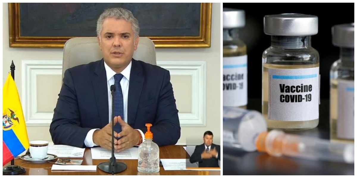 Duque Vacuna del Coronavirus se empezaría a aplicar las primeras semanas de enero.