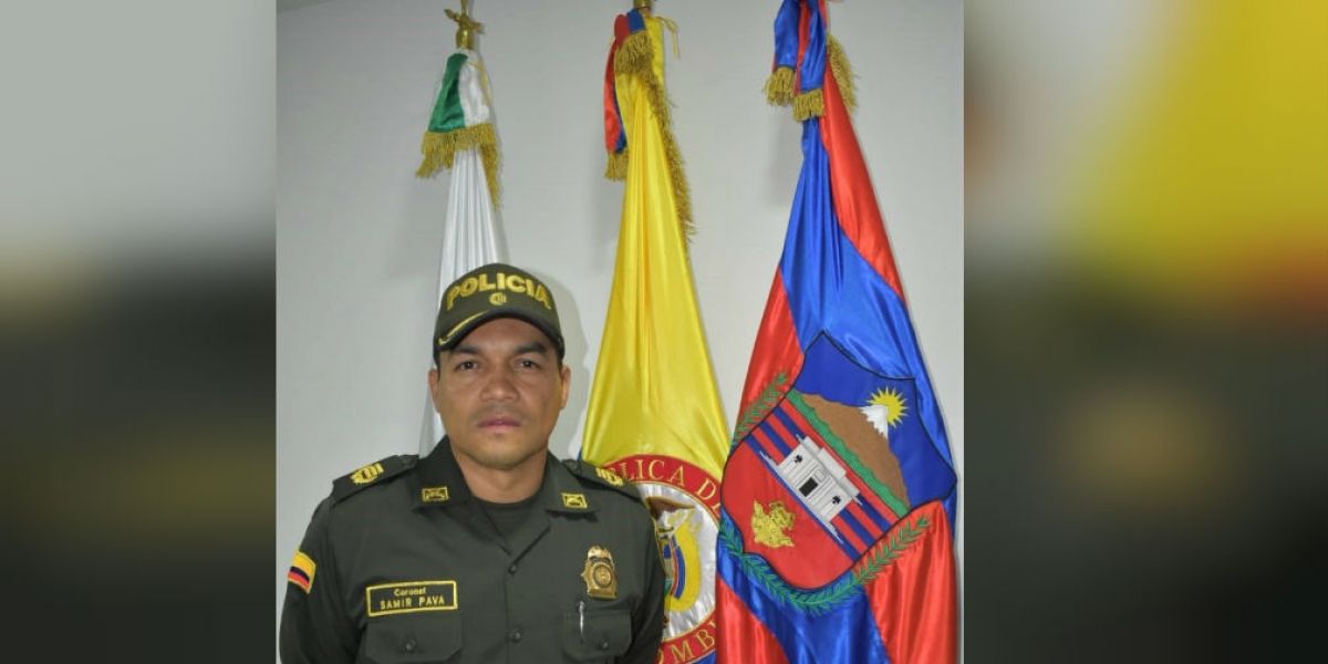 Coronel Samir Pava, comandante de la Policía del Magdalena. 