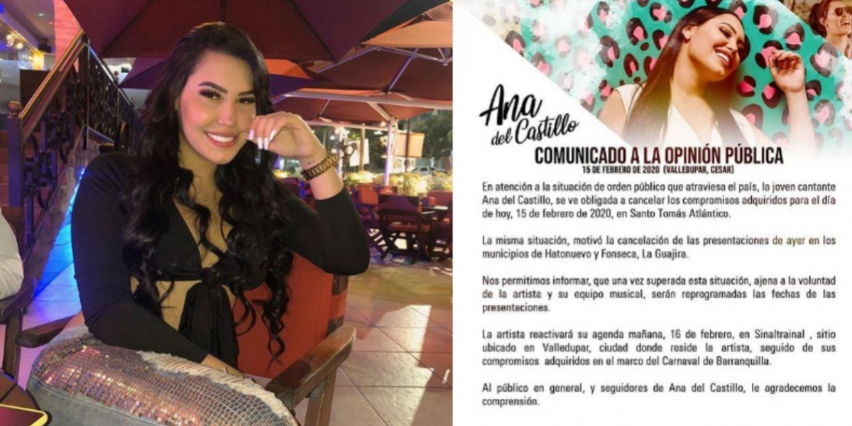Ana del Castillo, cantante vallenata.