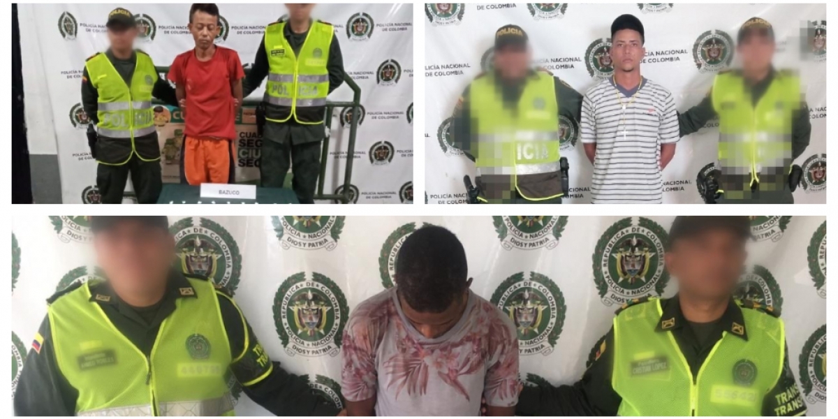 La Policía Magdalena en la lucha contra el tráfico local de estupefacientes capturó a tres hombres.