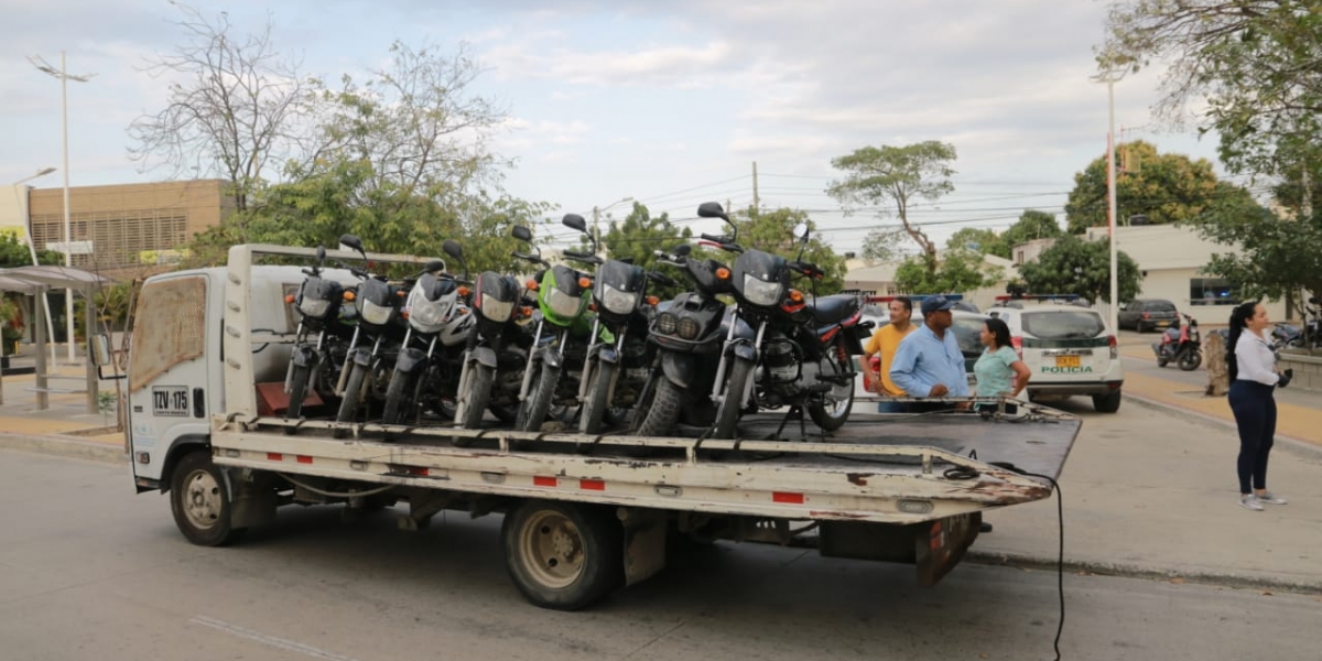 Motos inmovilizadas en el Distrito