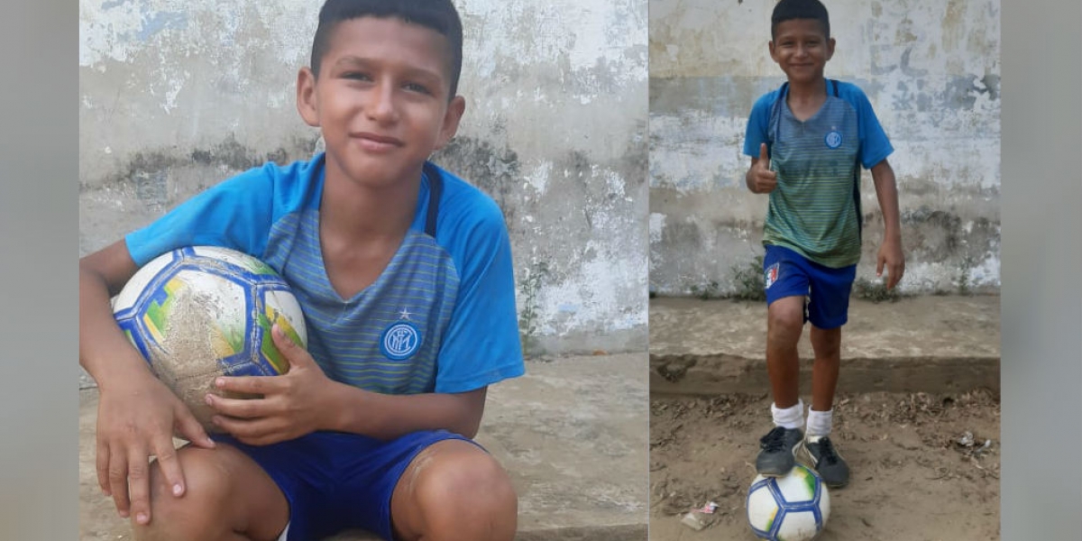 Cortesía El pequeño espera contar con el apoyo para probarse en Barranquilla.