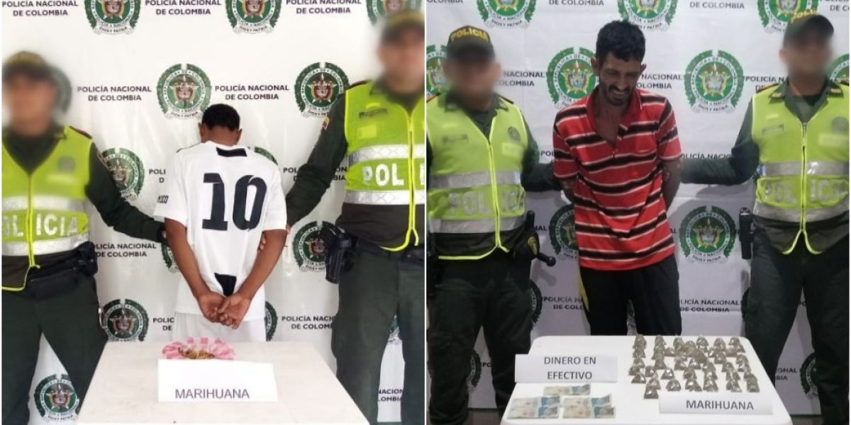 Policía del Magdalena Los capturados fueron dejados a disposición de las autoridades competentes y en las próximas horas serán presentados ante un Juez Control de Garantías.