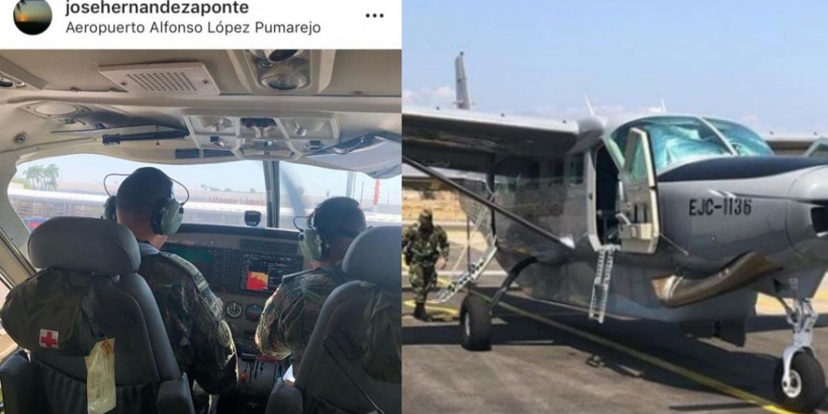 Instagram José Guillermo 'Ñeñe' Hernández en aeronaves del Ejército.