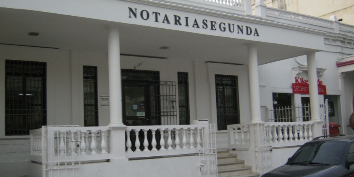 Fachada de la Notaría segunda en Santa Marta.