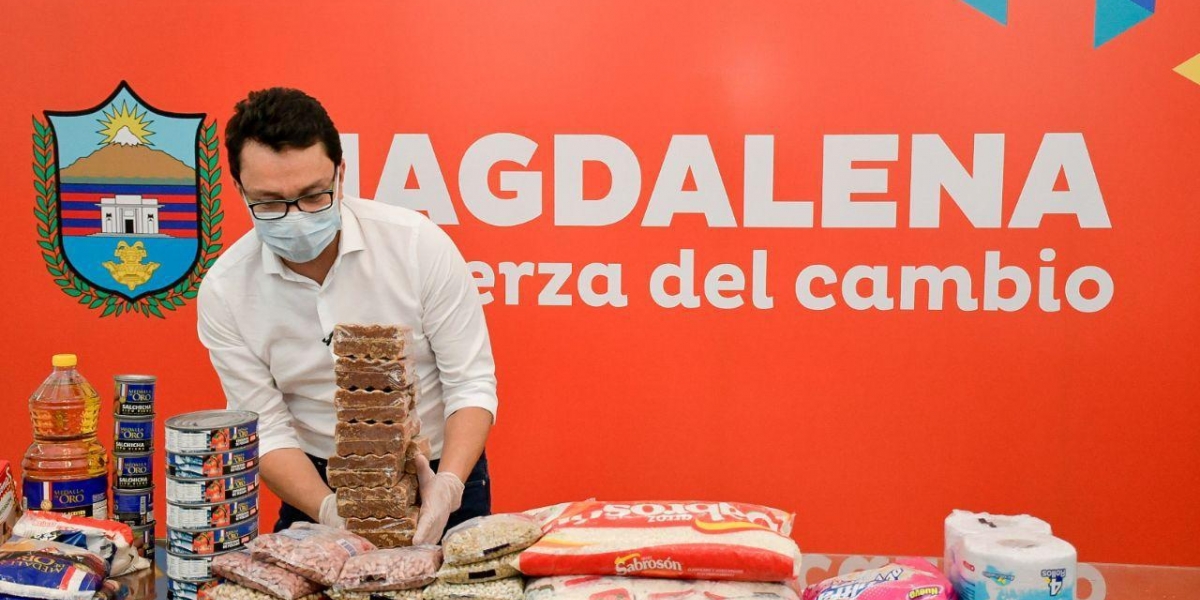 Gobernación del Magdalena El gobernador plantea también la idea de entregar ayudas en dinero.