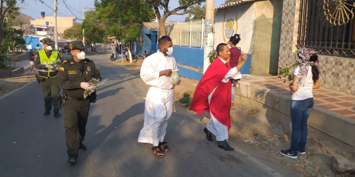 cortesía. Recorrido en el Domingo de Ramos.