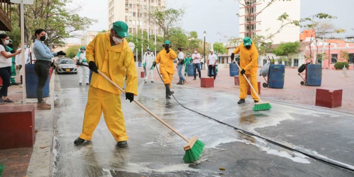 Alcaldía de Santa Marta Inicio de las acciones de limpieza y desinfección.