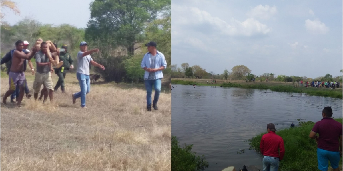 Cortesía La comunidad alcanzó a llevar a uno de los jóvenes al puesto de salud.