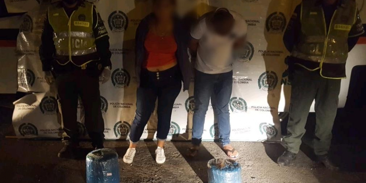 Los capturados fueron identicados como Jaime Luis González Pereira y Tatiana María Ceballos Argel. 