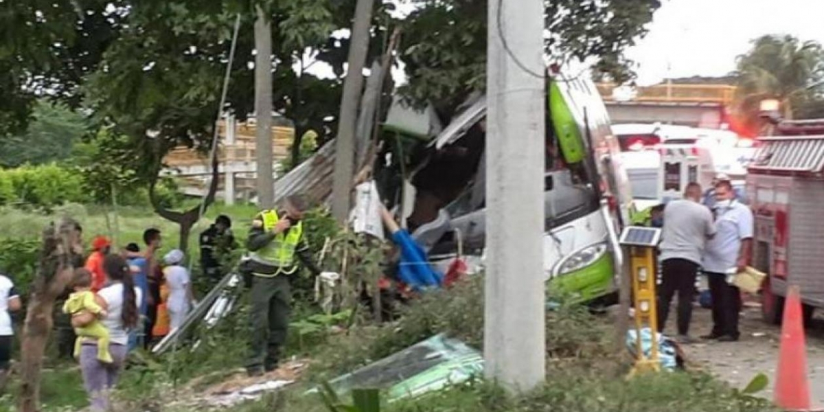Accidente de bus en Valle del Cauca.