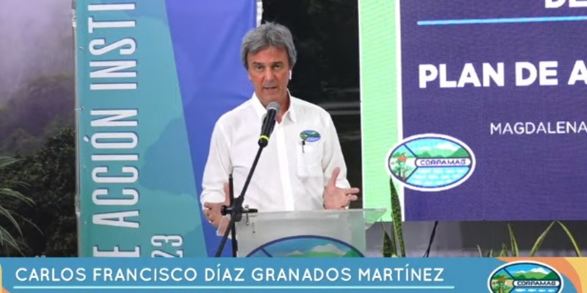 Carlos Francisco Díaz Granados, director de Corpamag, presidió la audiencia pública virtual.