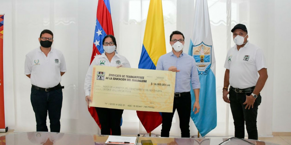 Gobernación del Magdalena Aporte de Edumag al Banco de Alimentos.