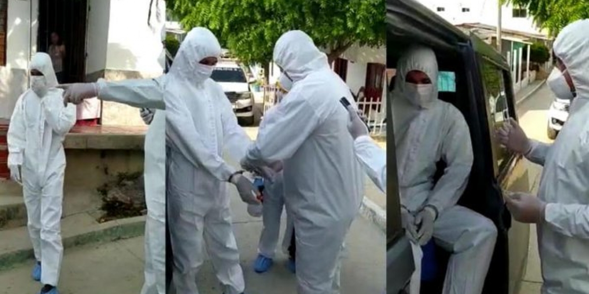 Zonacero.com El joven se encontraba sin elementos de bioseguridad, sin tapaboca y charlando con personas del sector, como si nada estuviera pasando.