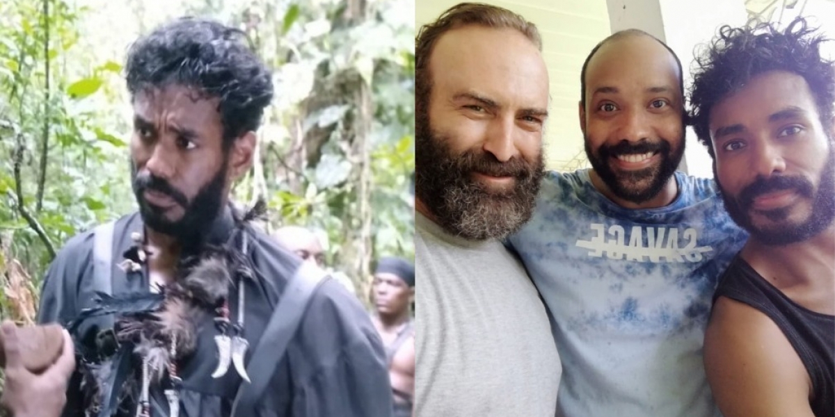Cortesía El actor samario Fabián Villa junto a otros personajes de la serie.