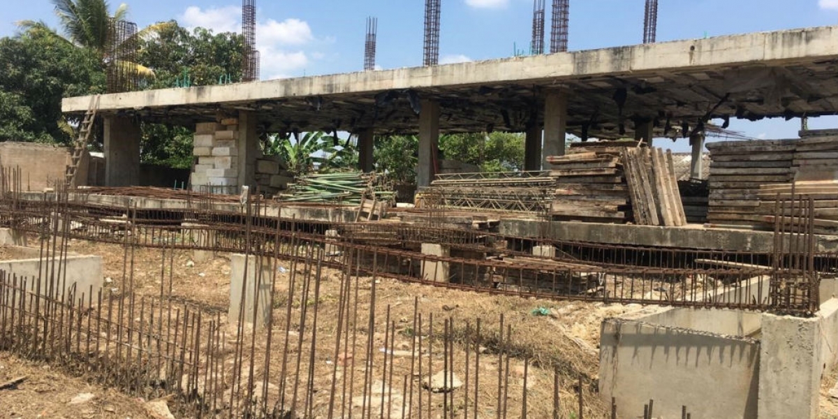 cortesía. Obras inconclusas desde hacía 6 años en la Institución Educativa Departamental Rubén Darío Vásquez Caballero