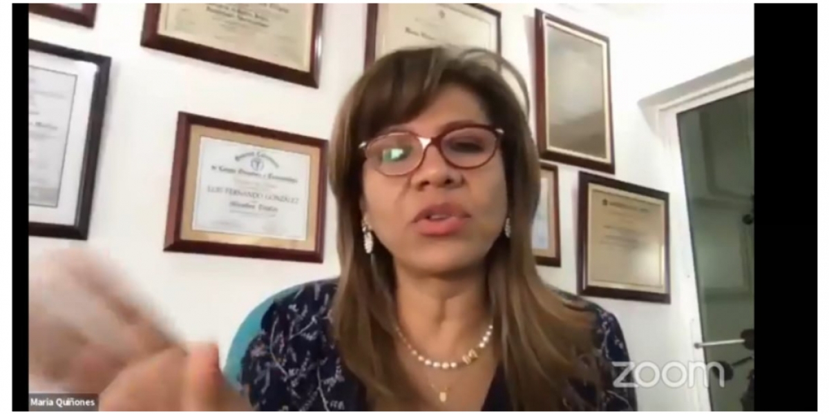 Unimagdalena La magistrada María Victoria Quiñonez Triana expuso a los futuros profesionales la importancia de conocer temáticas que en la actualidad, por el covid-19, son necesarias en el ejercicio del Derecho.