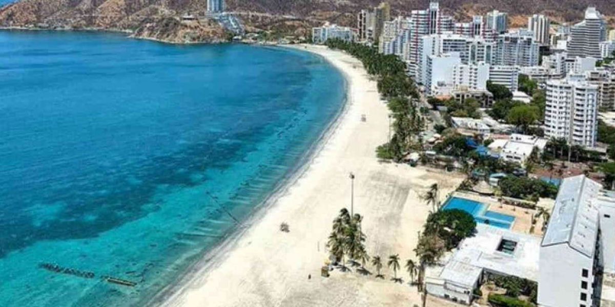 Playas de El Rodadero en cuarentena. cortesía