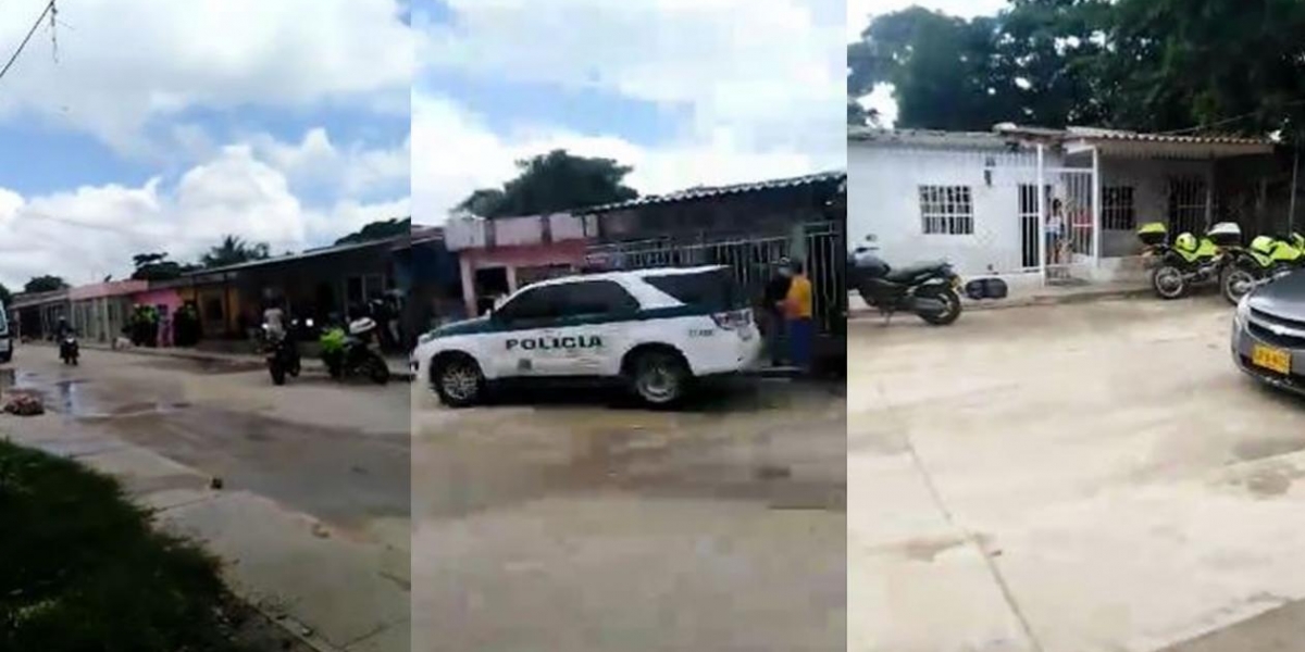 Varias patrullas de la Policía llegaron al lugar de los hechos.