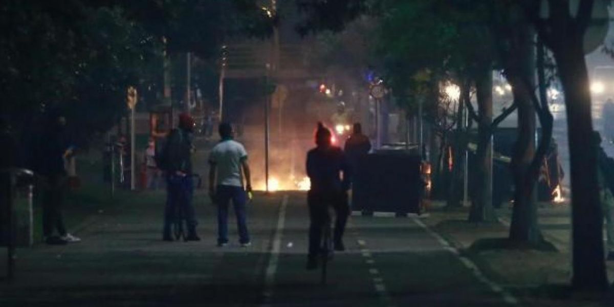 Disturbios en Bogotá.